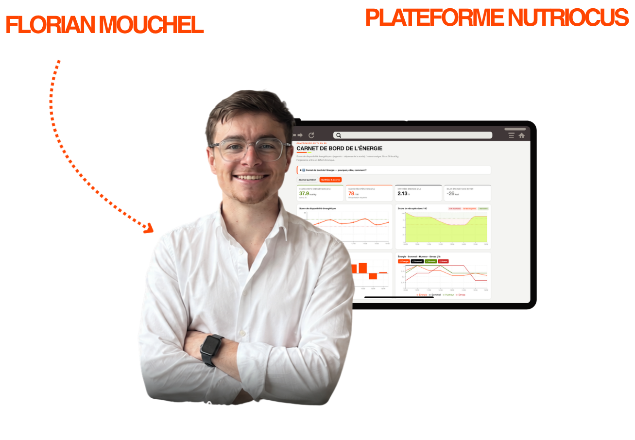 Florian Mouchel, diététicien du sport, et la plateforme Nutriocus